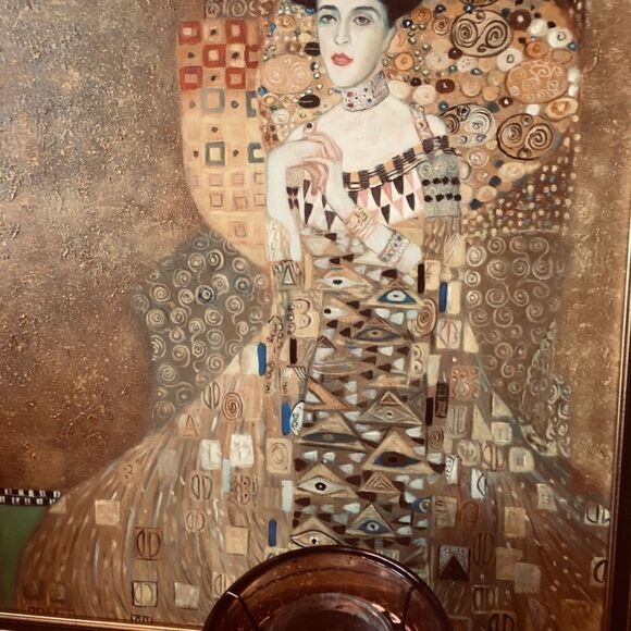 HAND PAINTED 21” Canvas Framed of Gustav Klimt.. - Picture 14 of 16